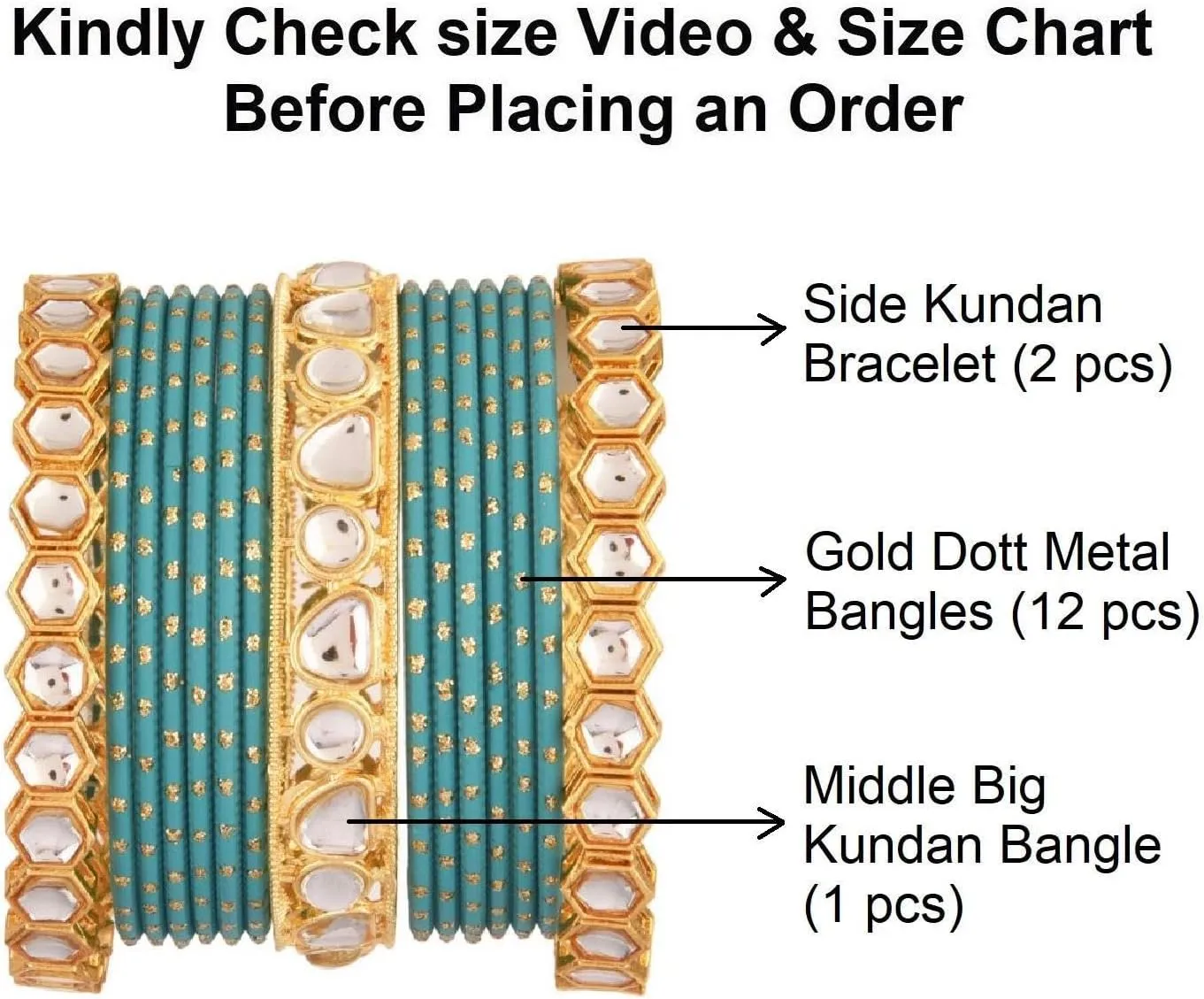 Efulgenz Indian Bangles for Women Faux kundan Bangles Bracelet for Women Dotted Textured Matte Metal Bangles Indian Jewelry Bollywood Fashion Statement Jewelry for Women