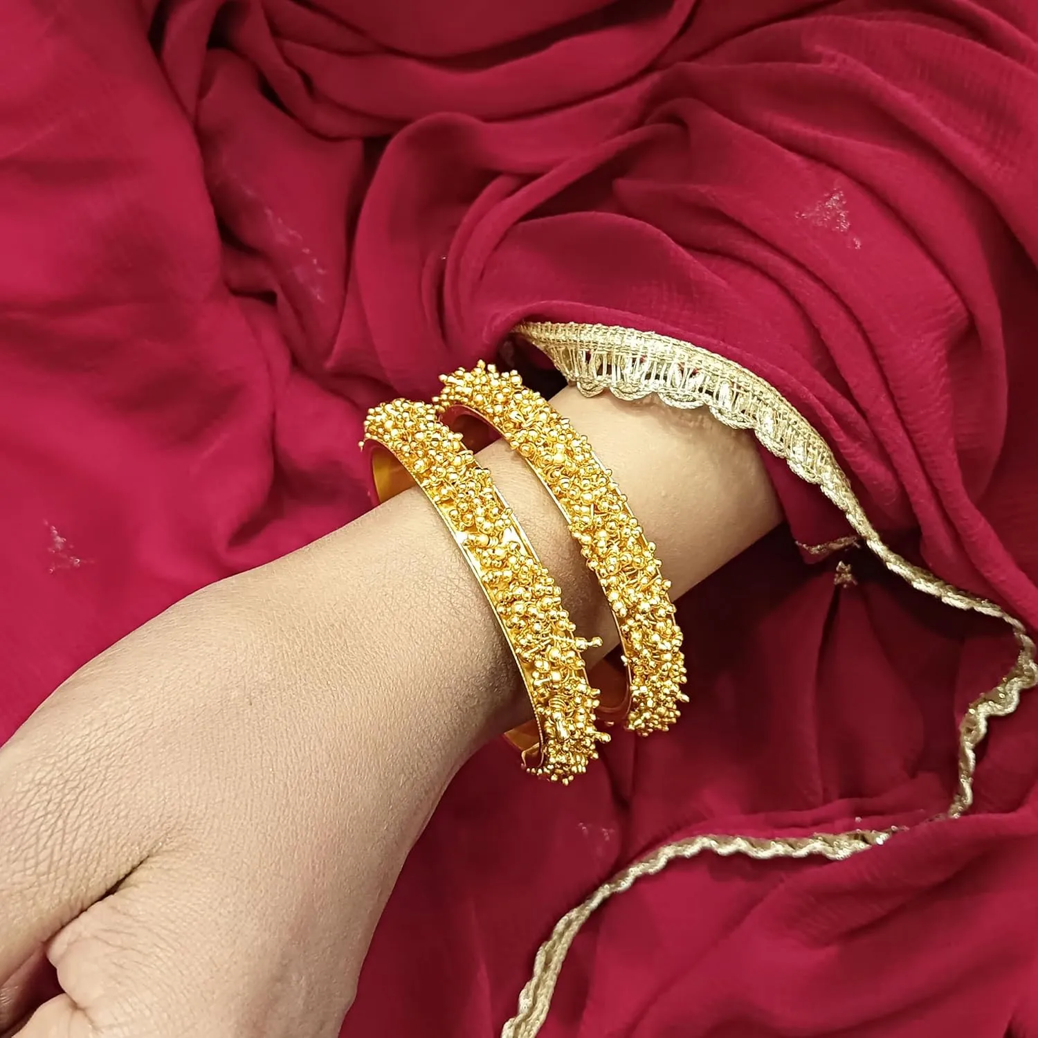 Efulgenz Indian Bangles for Women Indian Oxidized Jewelry Boho Vintage Antique Indian Oxidized Metal Beaded Bracelets Bangle Set Bollywood Fashion Statement Jewelry
