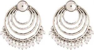Efulgenz Indian Earrings for Women Indian Oxidized Jewelry for Navratri Indian Oxidized Jewelry Boho Vintage Tribal Dangle Statement Earrings for Women