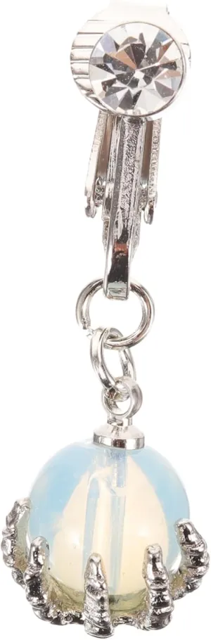 Elegant Fake Belly Ring Clip-on Navel Accessory Dangle Design Perfect for Halloween