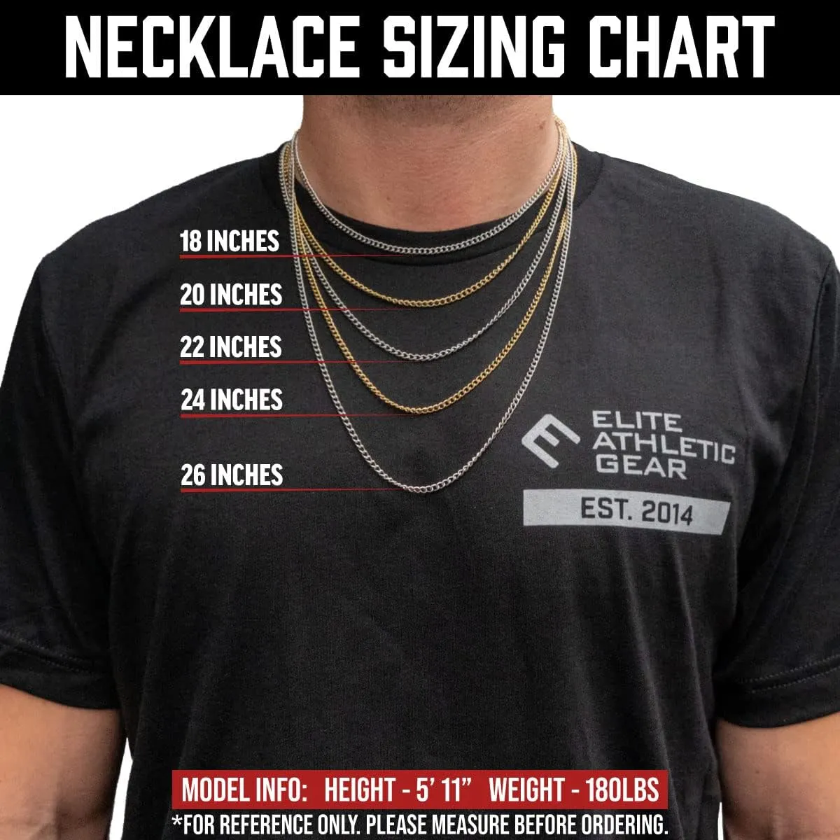 Elite Athletic Gear 00-99 Varsity Number Pendant With Chain Necklace - Stainless Steel
