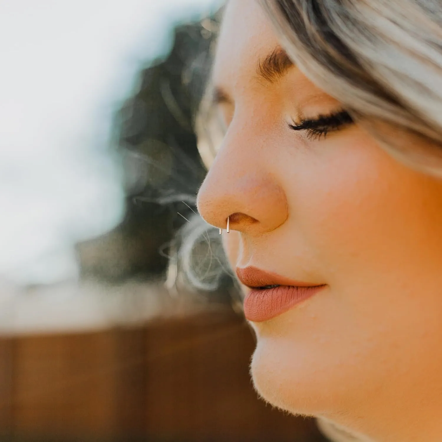Ellie J Maui Septum Retainer - Septum Rings, Nose Piercings, Septum Jewelry, Septum Rings 16g, Septum Ring, 18 Gauge Nose Ring, Septum Retainer for Comfortable Wear (16 Guage, Sterling Silver)