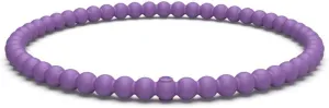 Enso Silicone Bracelet  Beaded Stackable Bracelet - Hypoallergenic Rubber Wristband  Comfortable Flexible Band for Active Lifestyle - Medical Grade Silicone