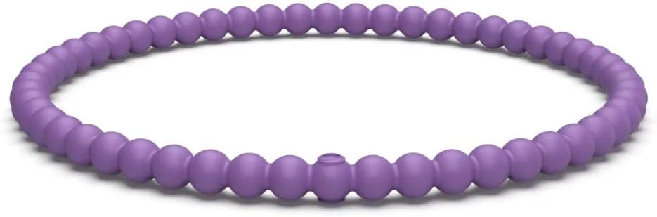 Enso Silicone Bracelet  Beaded Stackable Bracelet - Hypoallergenic Rubber Wristband  Comfortable Flexible Band for Active Lifestyle - Medical Grade Silicone