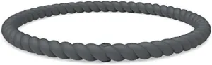 Enso Silicone Bracelet  Braided Stackable Bracelet - Hypoallergenic Rubber Wristband  Comfortable Flexible Band for Active Lifestyle - Medical Grade Silicone
