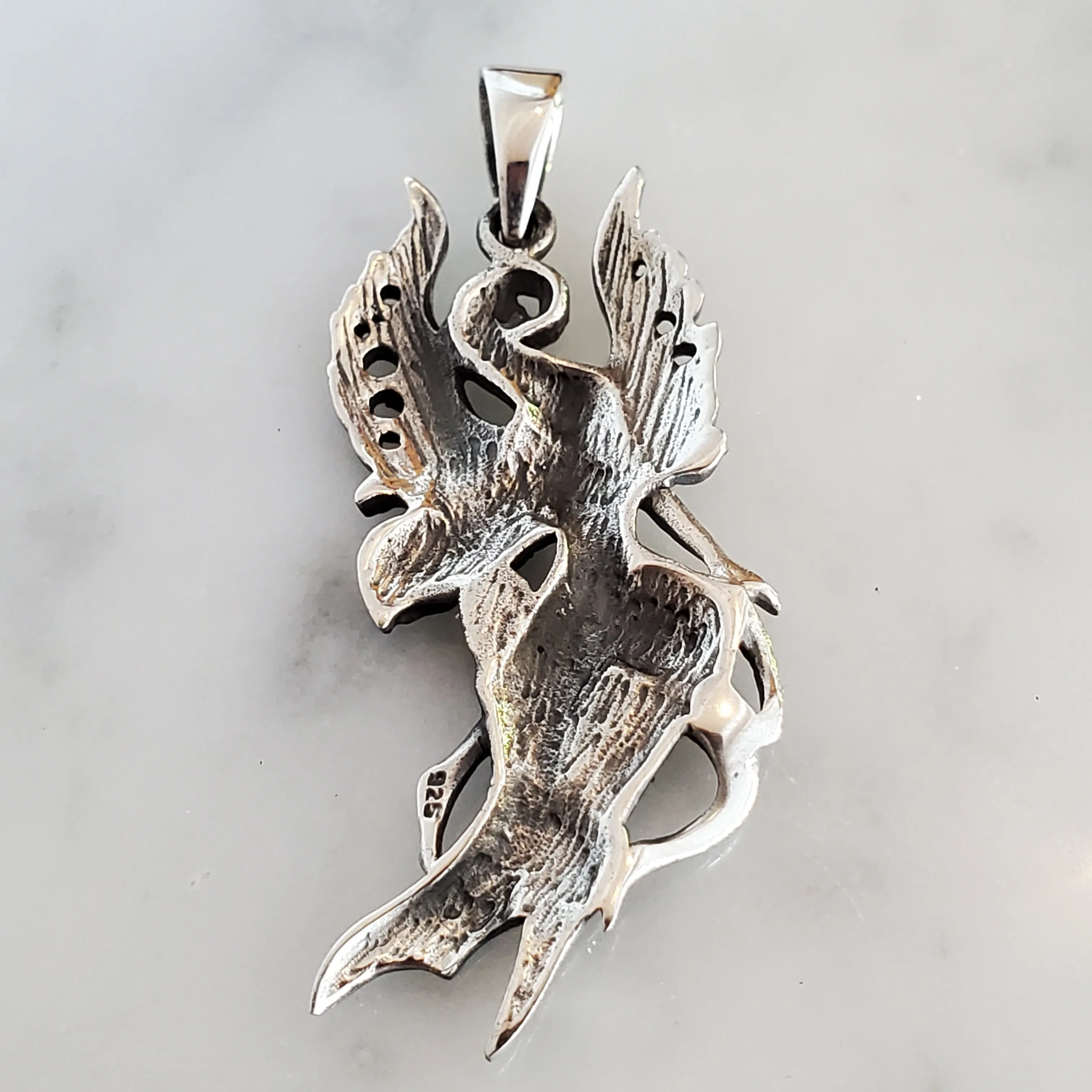 Fairy Amulet .925 Sterling Silver Charm Pendant