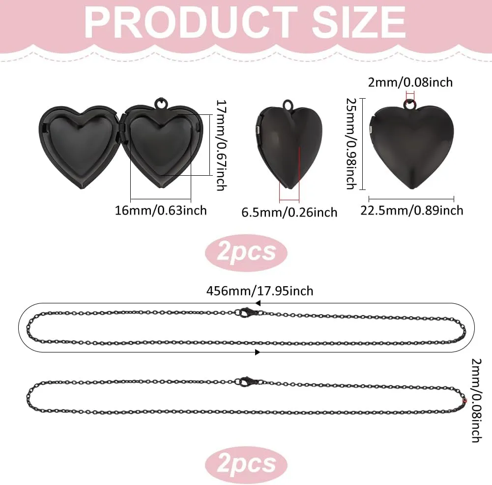 FINGERINSPIRE Heart Locket Necklace for Women Memorial Photo Locket Pendant 316 Surgical Stainless Steel Material Photo DIY Charms Photo Locket that Holds Pictures