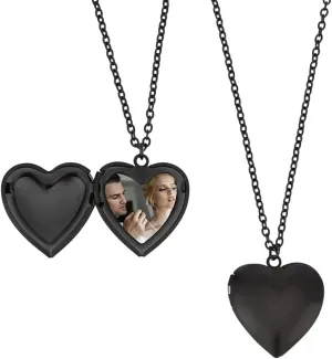 FINGERINSPIRE Heart Locket Necklace for Women Memorial Photo Locket Pendant 316 Surgical Stainless Steel Material Photo DIY Charms Photo Locket that Holds Pictures