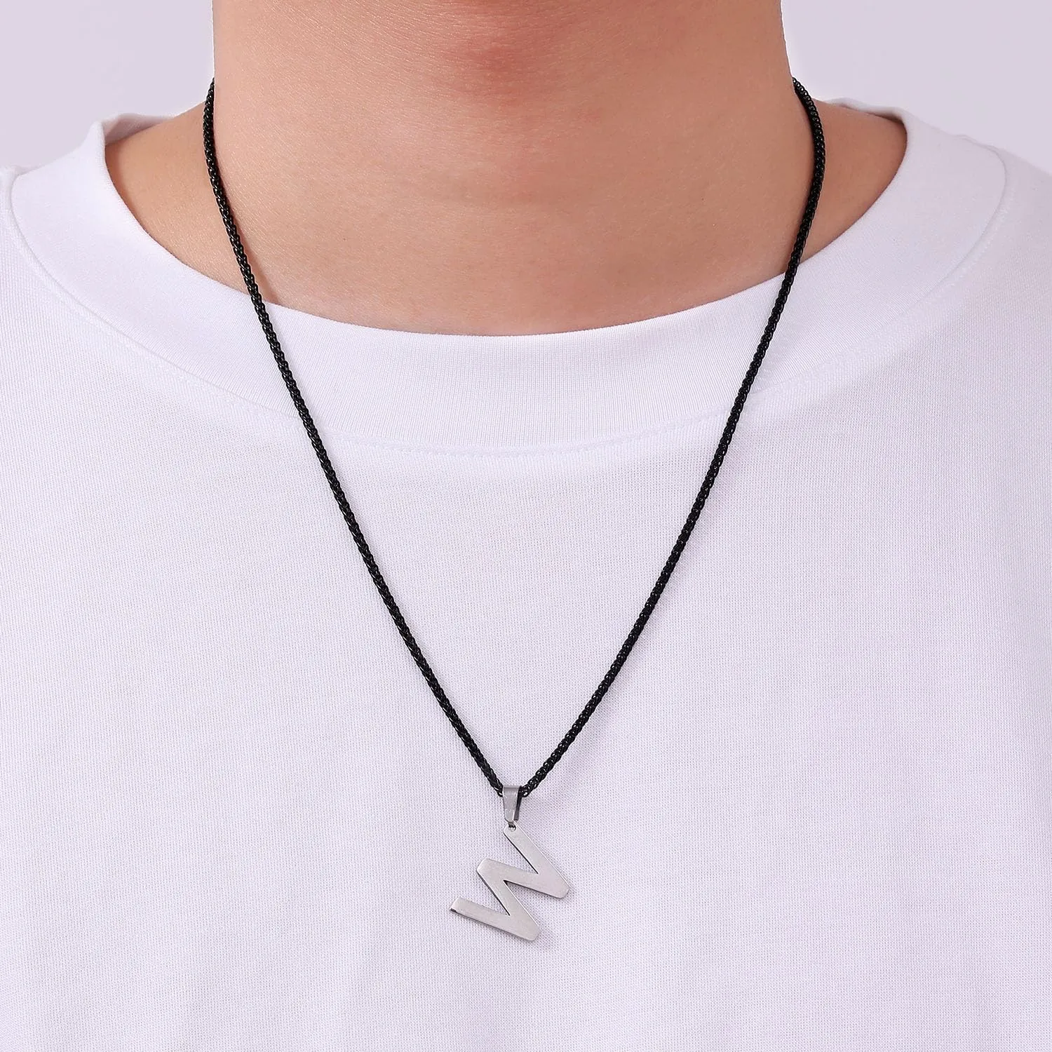 Fiusem Black Wheat Chains for Men and Women, 2/2.5/3/4/5mm Stainless Steel Necklace Chain, Mens Necklace 16-28 Inch