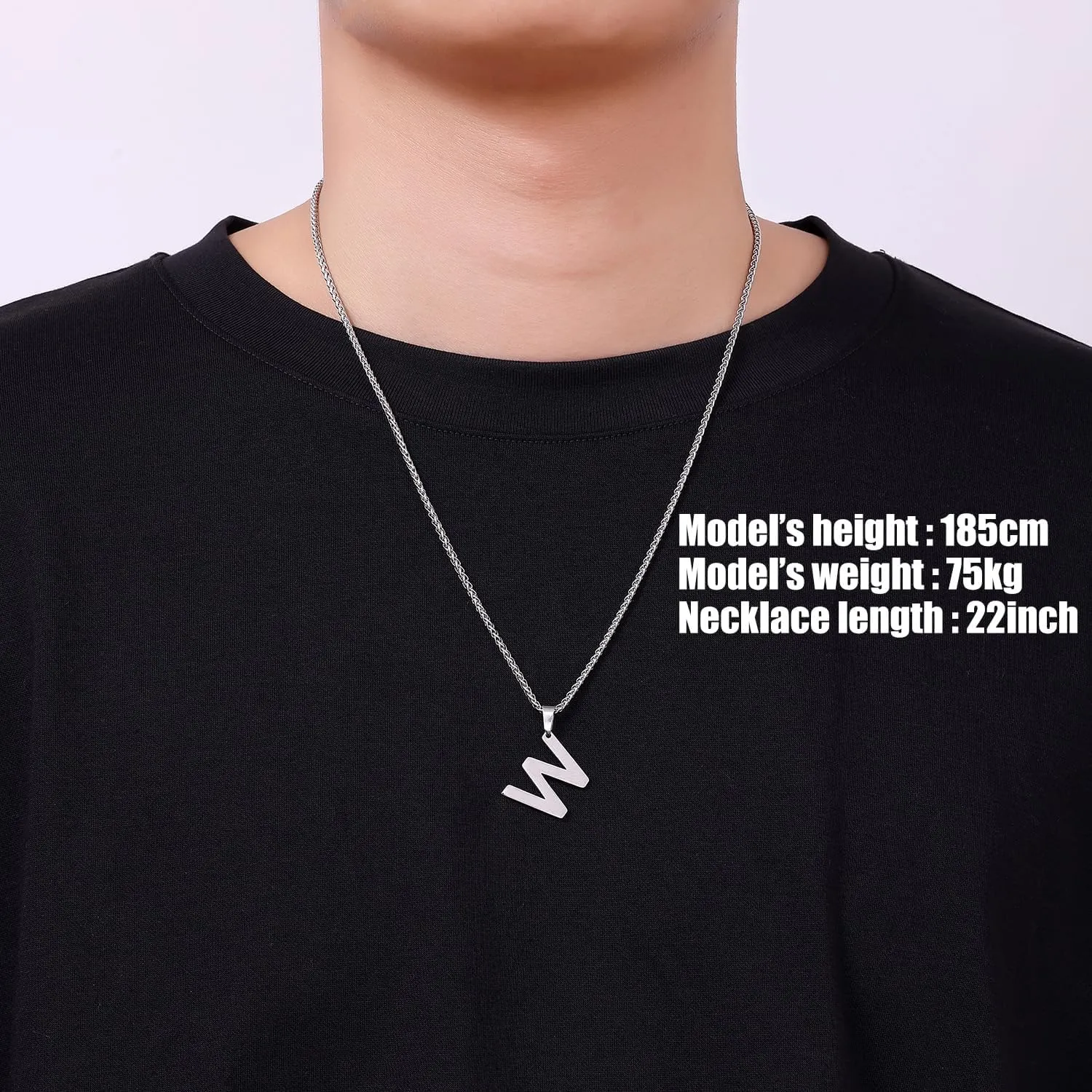 Fiusem Wheat Chains for Men and Women, 2/2.5/3/4/5mm Silver Tone Necklace Chain, Stainless Steel Mens Necklace 16-28 Inch