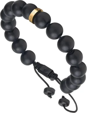 Forge & Foundry Men's Beaded Bracelet | Fully Adjustable Fitting | Black Onyx | Silver Hematite | Jasper | Refined Hand-Crafted Jewelry, Designed by Jewelers, Forged for Men