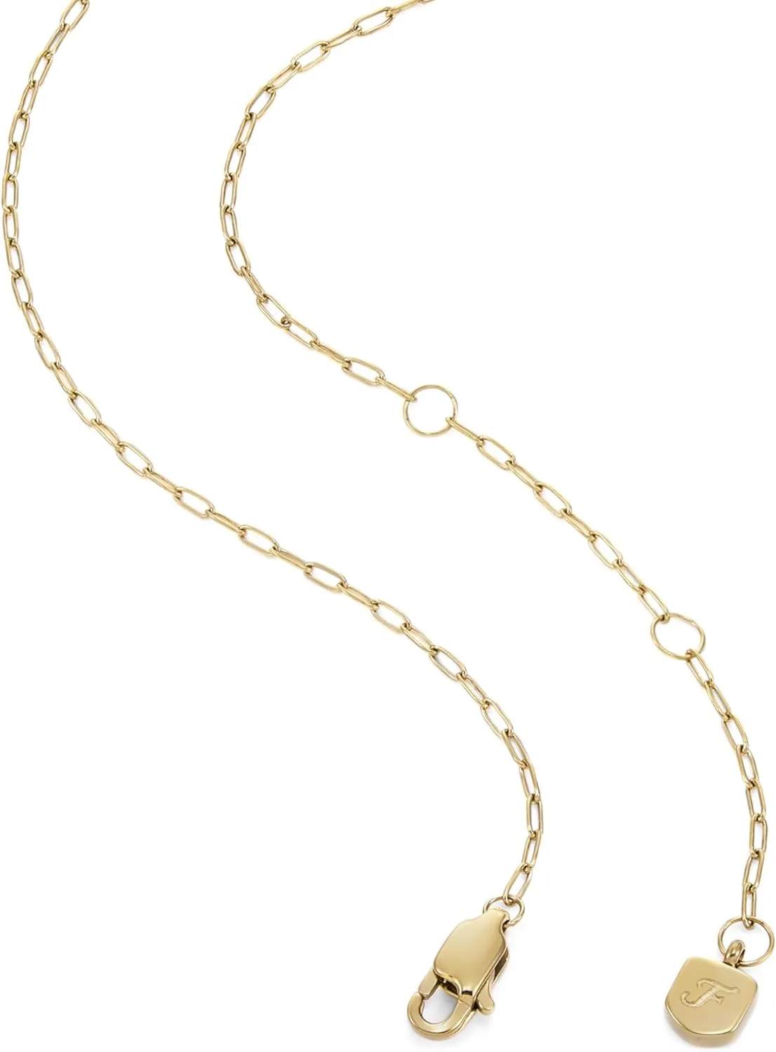 Fossil Women's Gold-Tone Stainless Steel Pendant Chain Necklace for Women