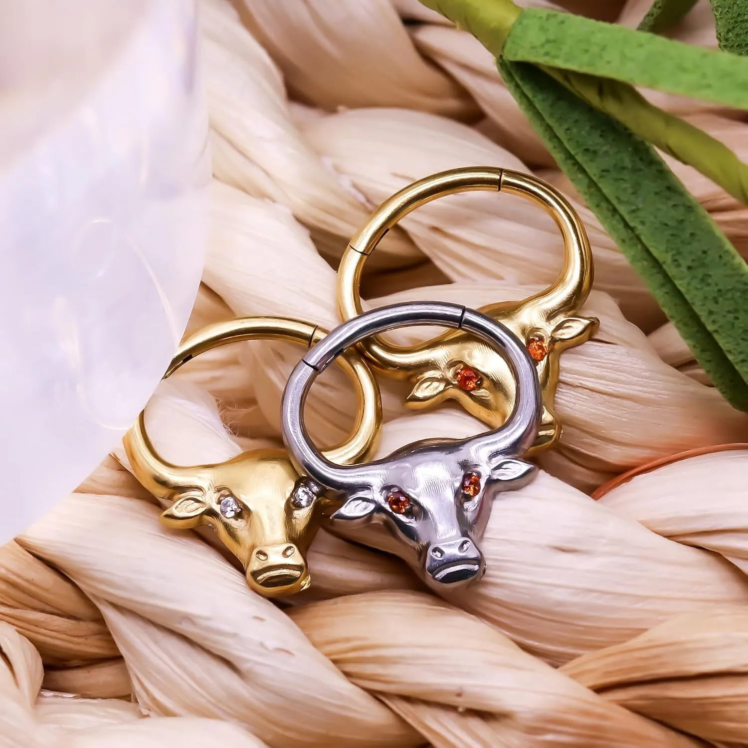 G23 Titanium Septum Rings 16G Butterfly,Leaf,Snake Septum Nose Ring Daith Piercing Jewelry Conch Helix Earring Cartilage Earring for Women Men