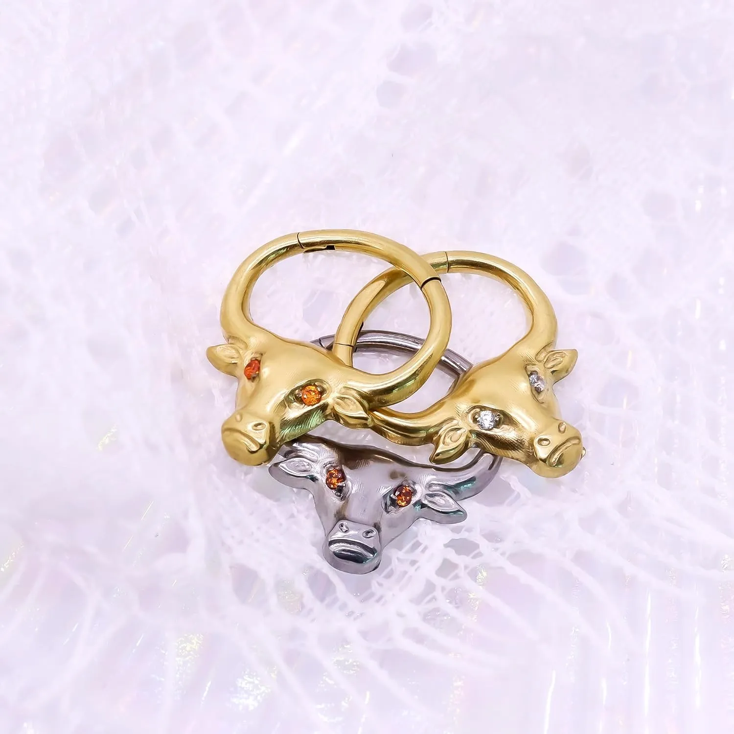 G23 Titanium Septum Rings 16G Butterfly,Leaf,Snake Septum Nose Ring Daith Piercing Jewelry Conch Helix Earring Cartilage Earring for Women Men