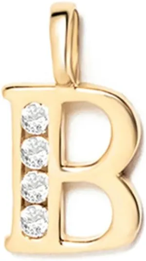 Gelin 14K Gold Initial Charm for Women | Alphabet Letter Pendants, A-Z, All Letters, CZ