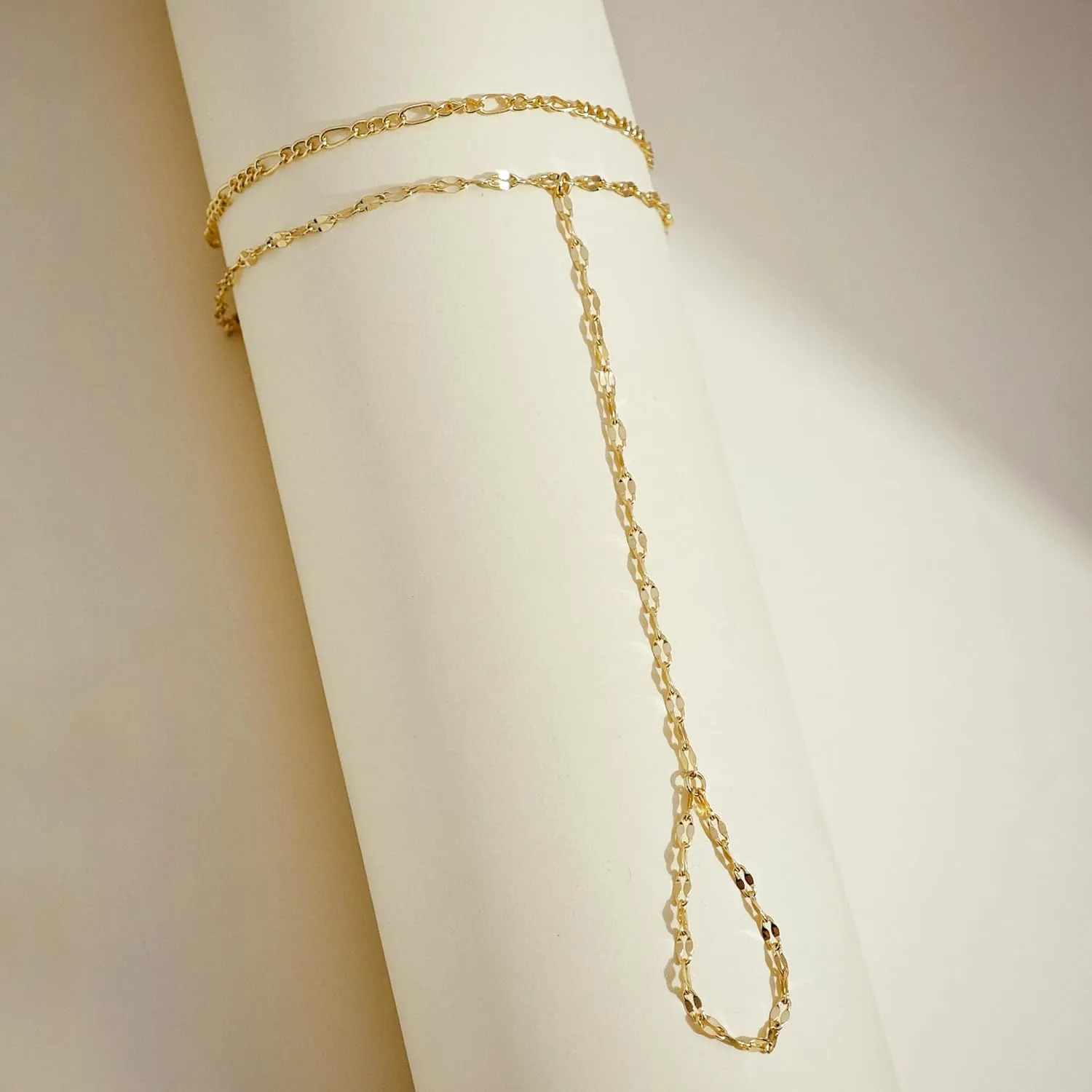 Gold Bracelets for Women Trendy, Dainty Gold Hand Chain Bracelets Stackable 14k Gold Plated Finger Ring Bracelet Hand Chain Cz Flower Layered Link Bracelets for Women Non Tarnish Jewelry Gifts
