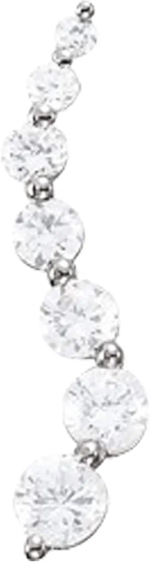 Gold Diamond Journey Pendant Necklace Graduated Wave Luxury Collection