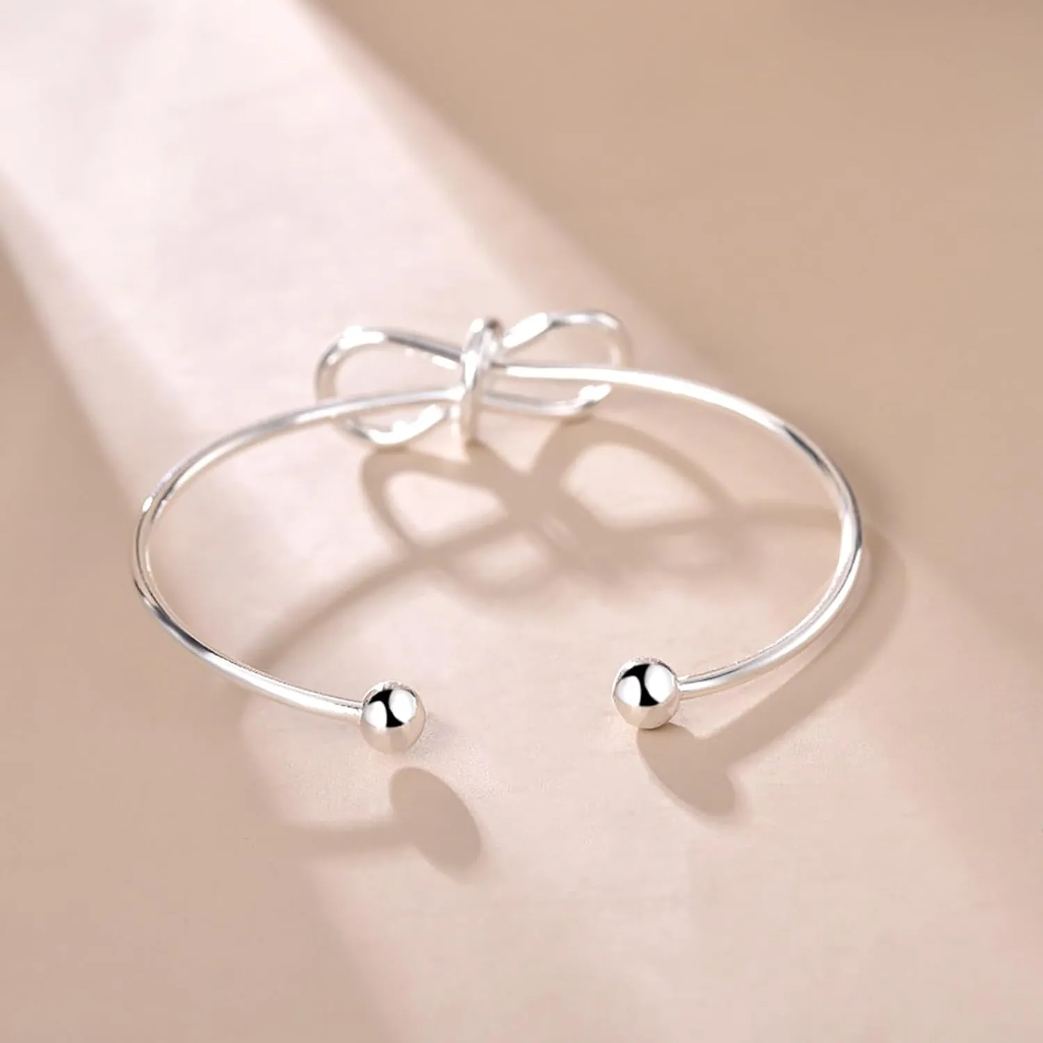 Gold/Silver Bracelets for Women Gold/Sterling Silver Plated Love Knot Bracelet Dainty Gold Snake Chain Herringbone Bracelets Friendship Jewelry s