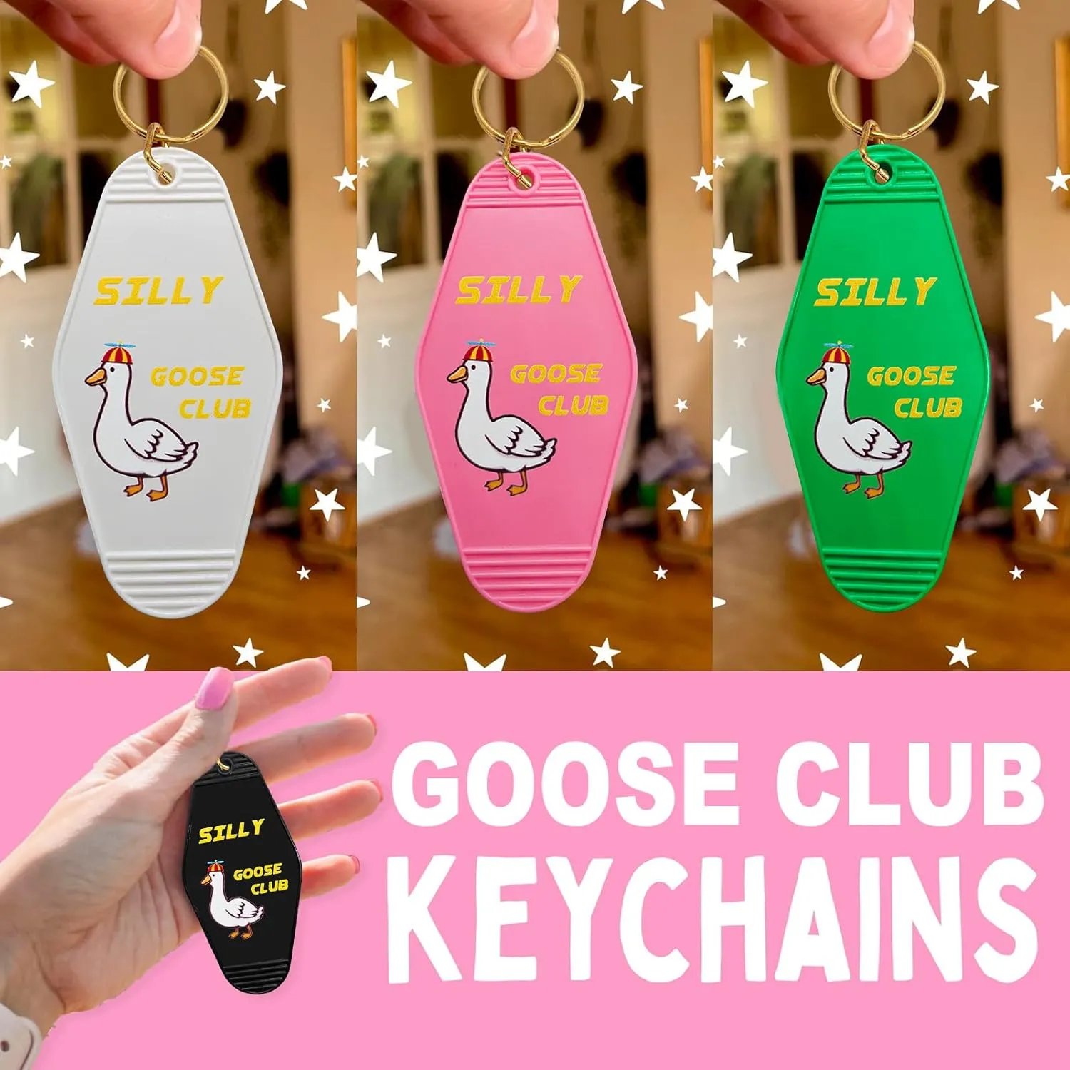 Goose Keychain Funny Retro Novelty - Hotel Keychain Funny Goose Gifts Funny Key Chains Adults