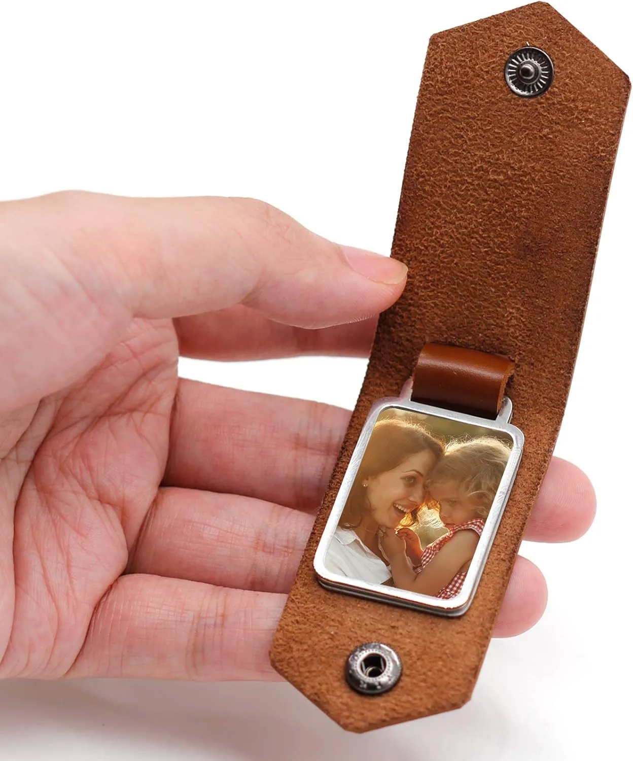 Greatingreat Leather Keychain-Dad Gift-Daddy Gift from Daughter Son-Personalized Present for Christmas Father's Day Birthday