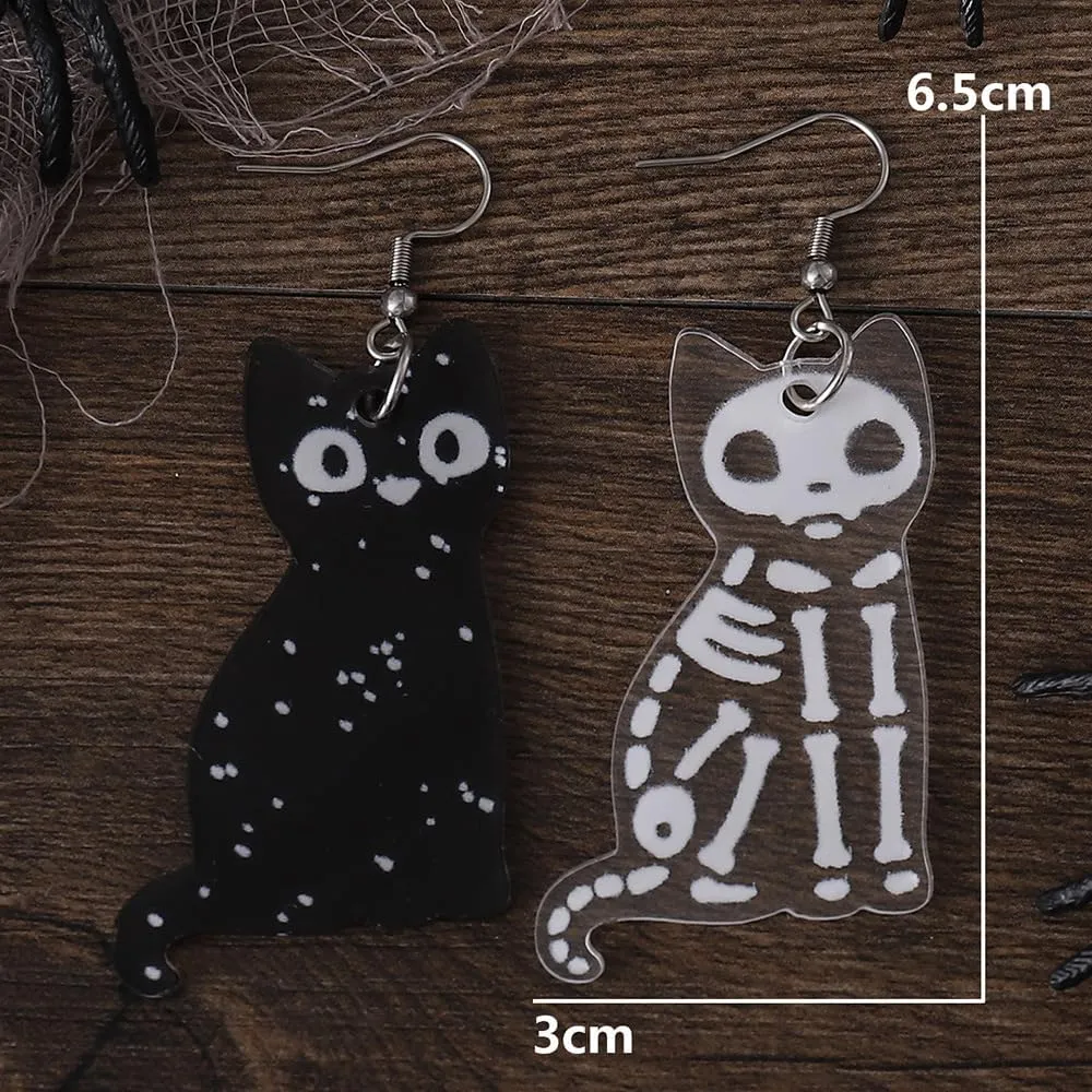 Halloween Acrylic Spooky Earrings Cute Pumpkin Ghost Spider Earrings for Women Jewelry