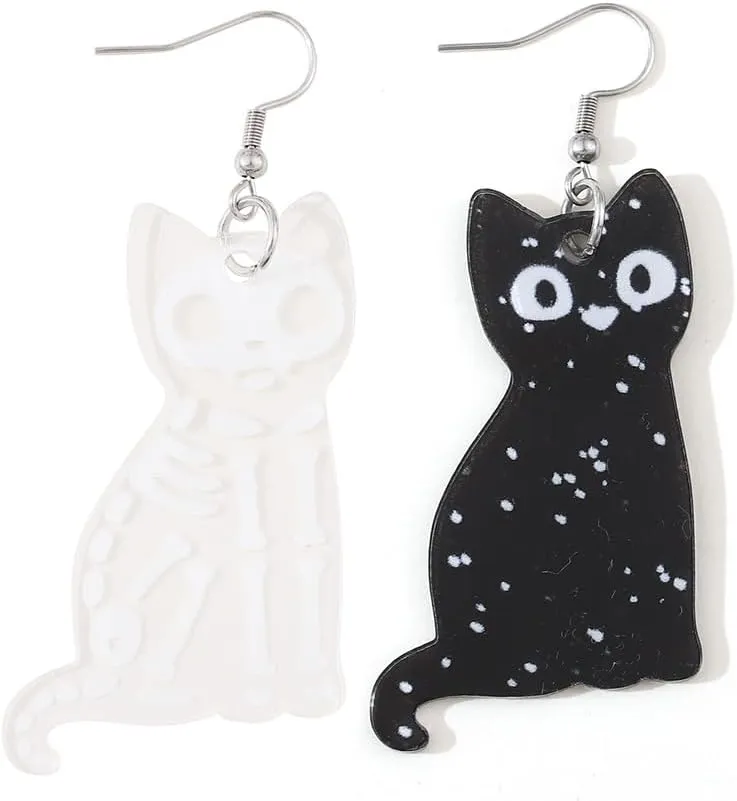 Halloween Acrylic Spooky Earrings Cute Pumpkin Ghost Spider Earrings for Women Jewelry