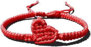 Handmade Love Heart Braided Rope String Bracelets Lucky Protection Wristbands Pinky Promise Heart Charm Bangle Colorful Heart Matching Bracelets for Couples Friendships Valentines Gifts