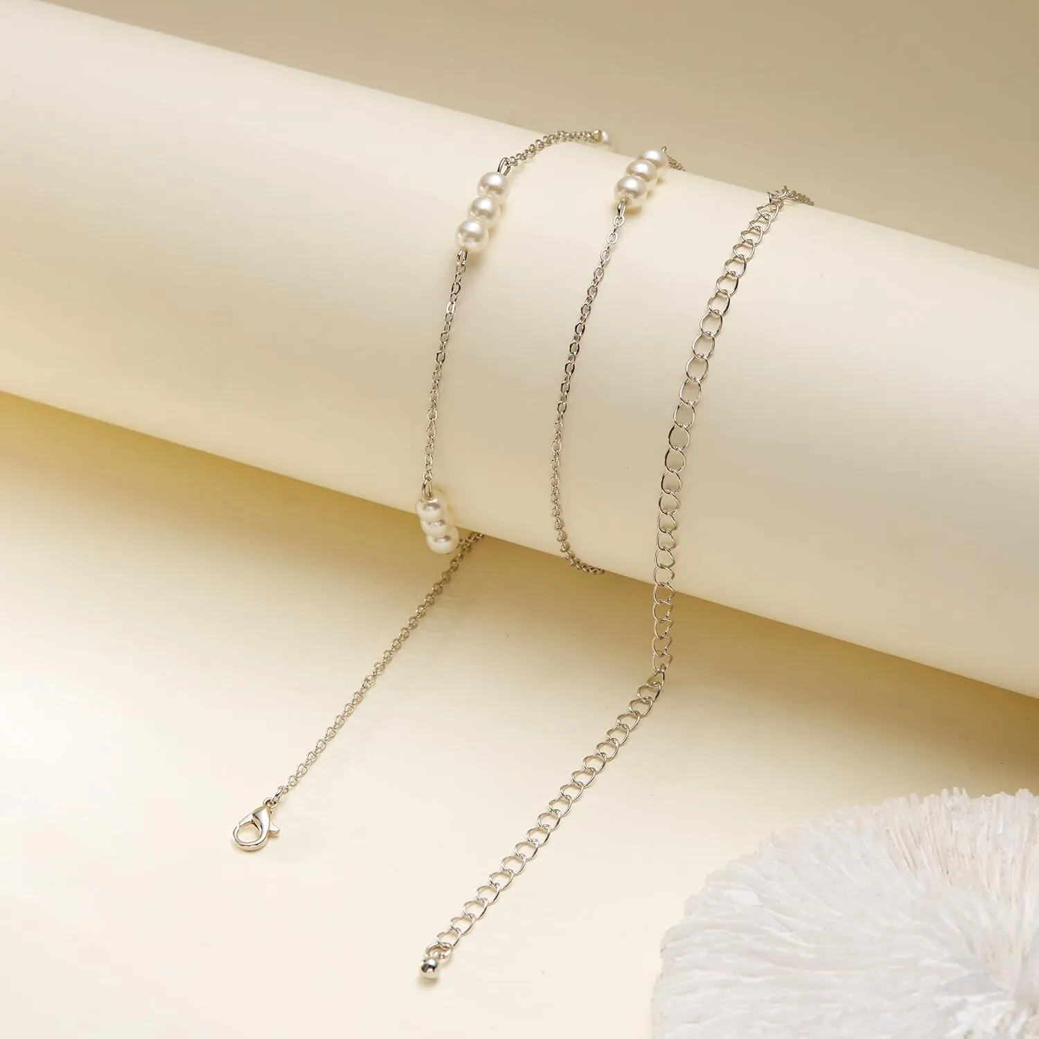 Harlermoon Sexy Waist Chains for Women 14K Gold Minimalist Pearl Belly Body Chain Waist Jewelry for Women Summer Beach Body Jewelry 27-37inch