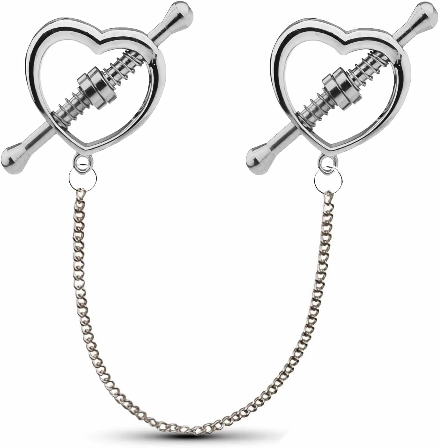 Heart Nipple Rings - 316L Stainless Steel Nipple Piercings Barbell Piercing Jewelry for Women and Men