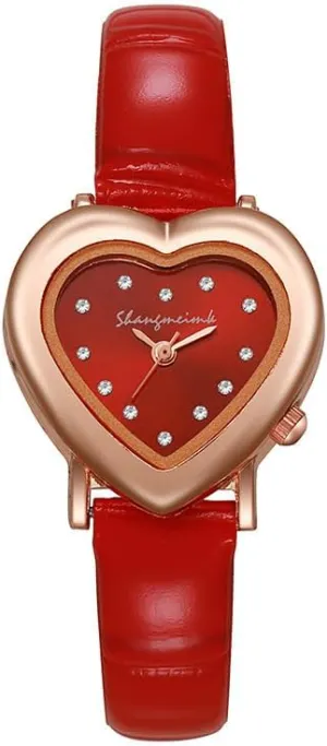 Heart Shape Retro Bracelet Watch for Man Women, Luxe Elegant, Small Dial, Minimalist Design, Chain Strap, Refined Style
