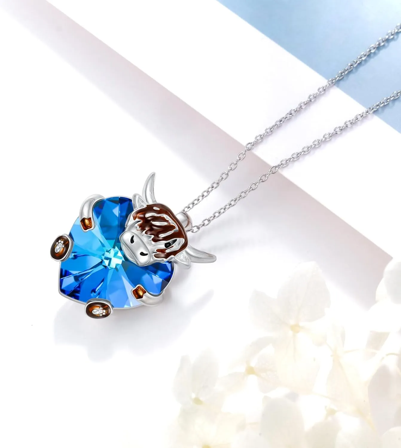 Highland Cow Necklace 925 Sterling Silver Jewelry Gift for Women s