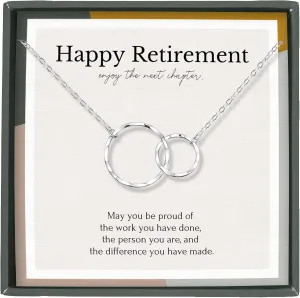 HOPE LOVE SHINE Retirement Gift for Women, Coworker, Friend - Retiree Necklace, Jewelry 16 2", 14k Gold Plated Sterling Silver