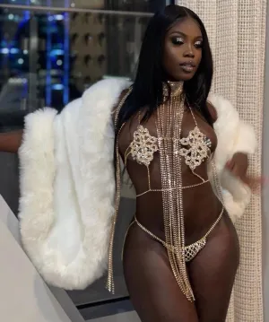 Ice Queen Jewelry Lingerie Set