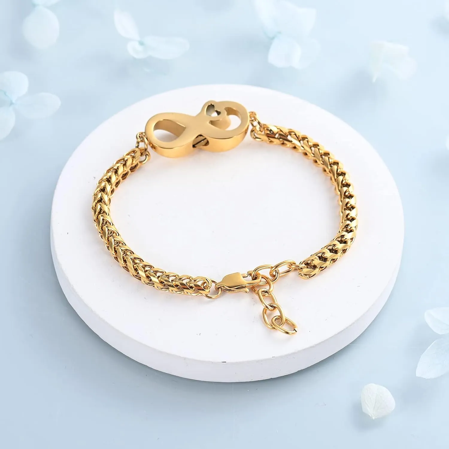 Imrsanl Cremation Jewelry Infinity Urn Bracelet for Ashes Stainless Steel Ashes Bracelet Bangles Keepsake Memorial Jewelry Ash Holder for Women Men - Adjustable