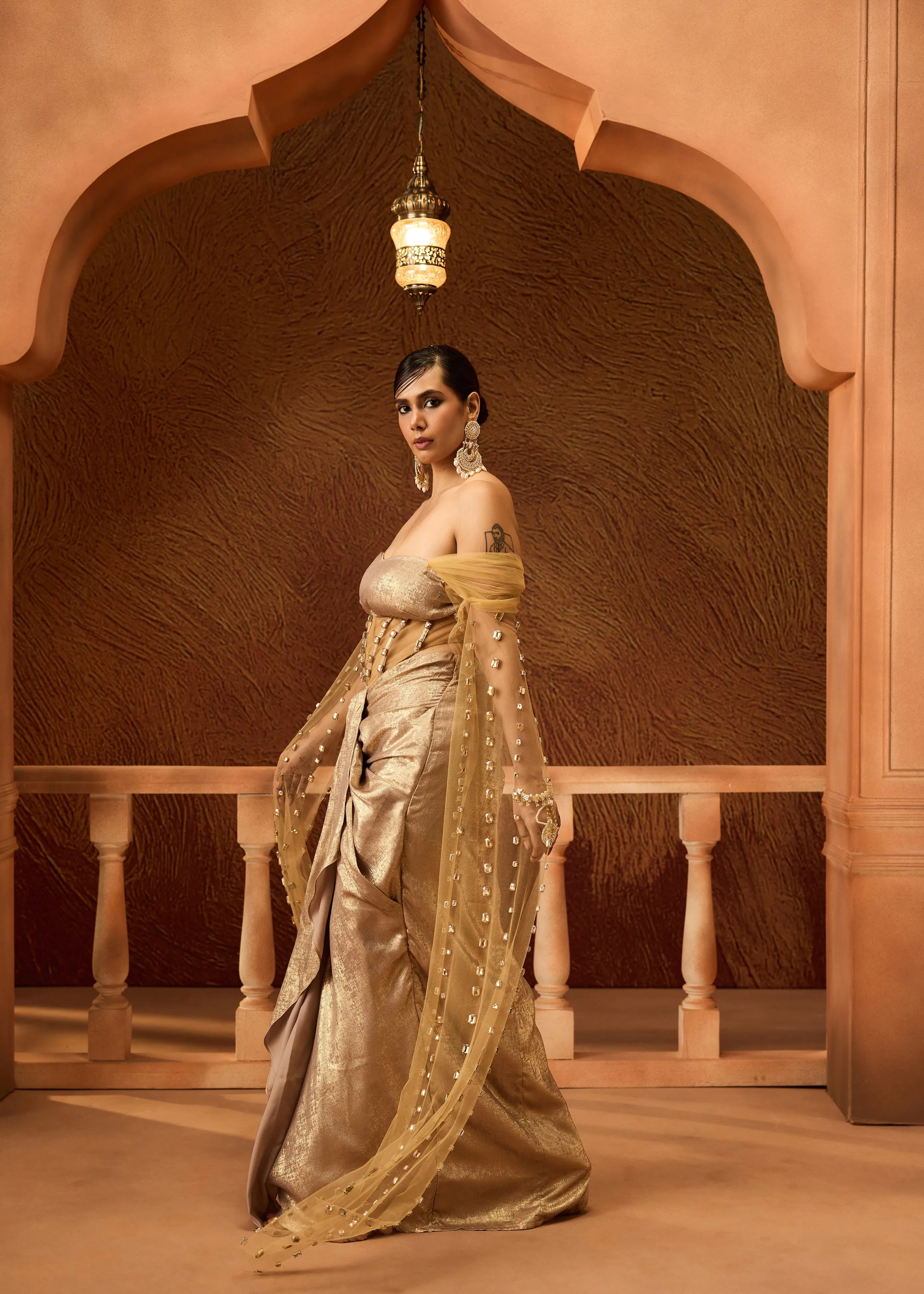 Ishani Gold Foil Coord Set