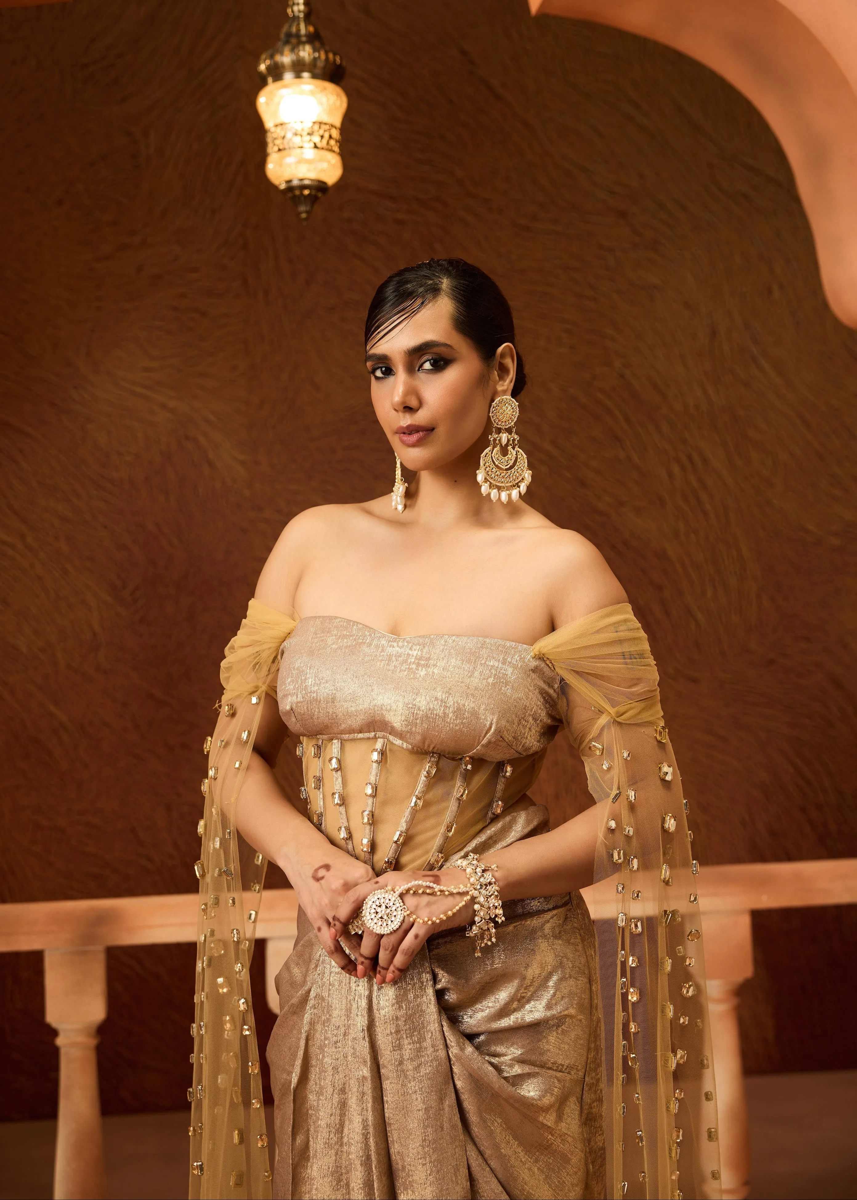 Ishani Gold Foil Coord Set