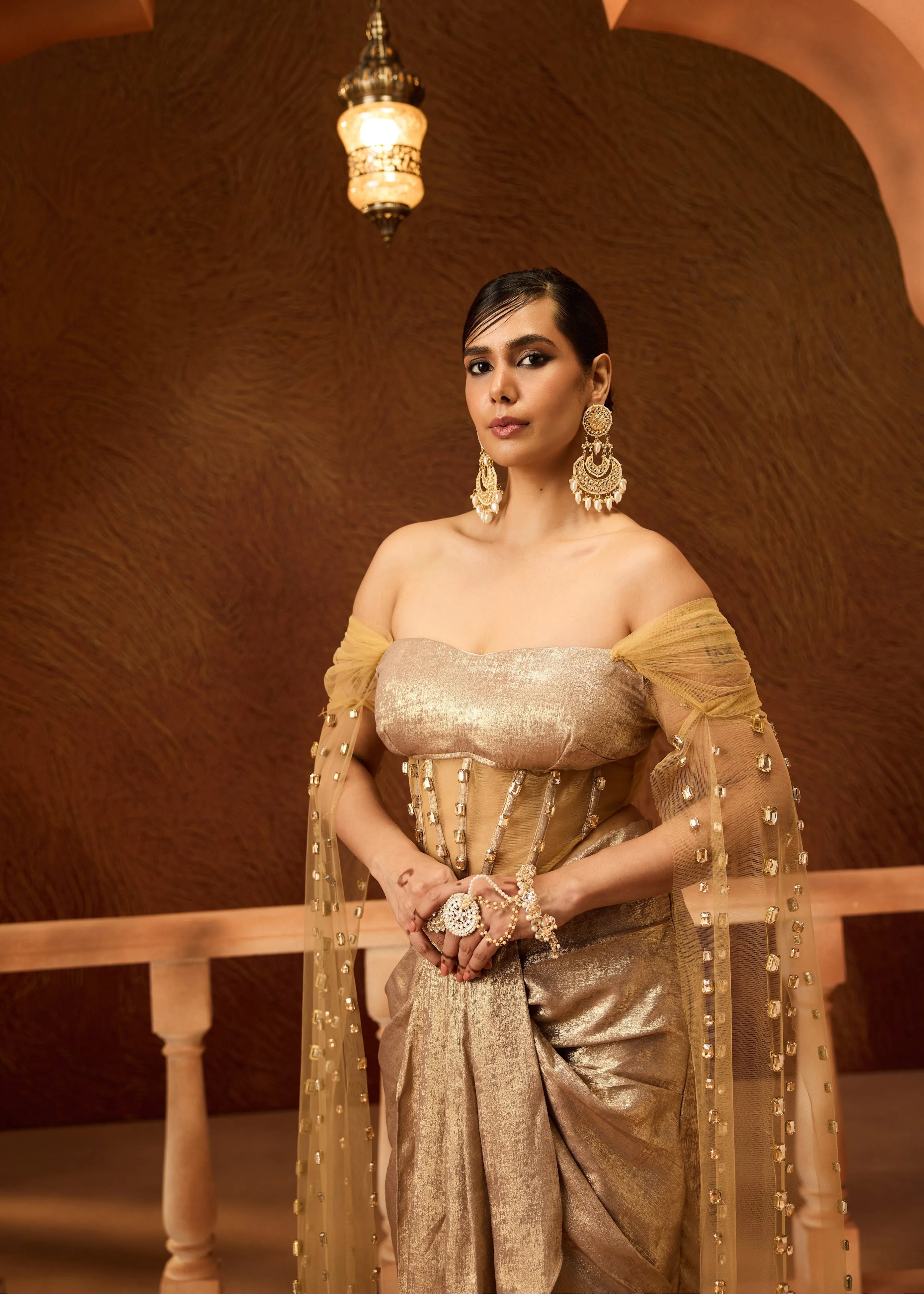 Ishani Gold Foil Coord Set