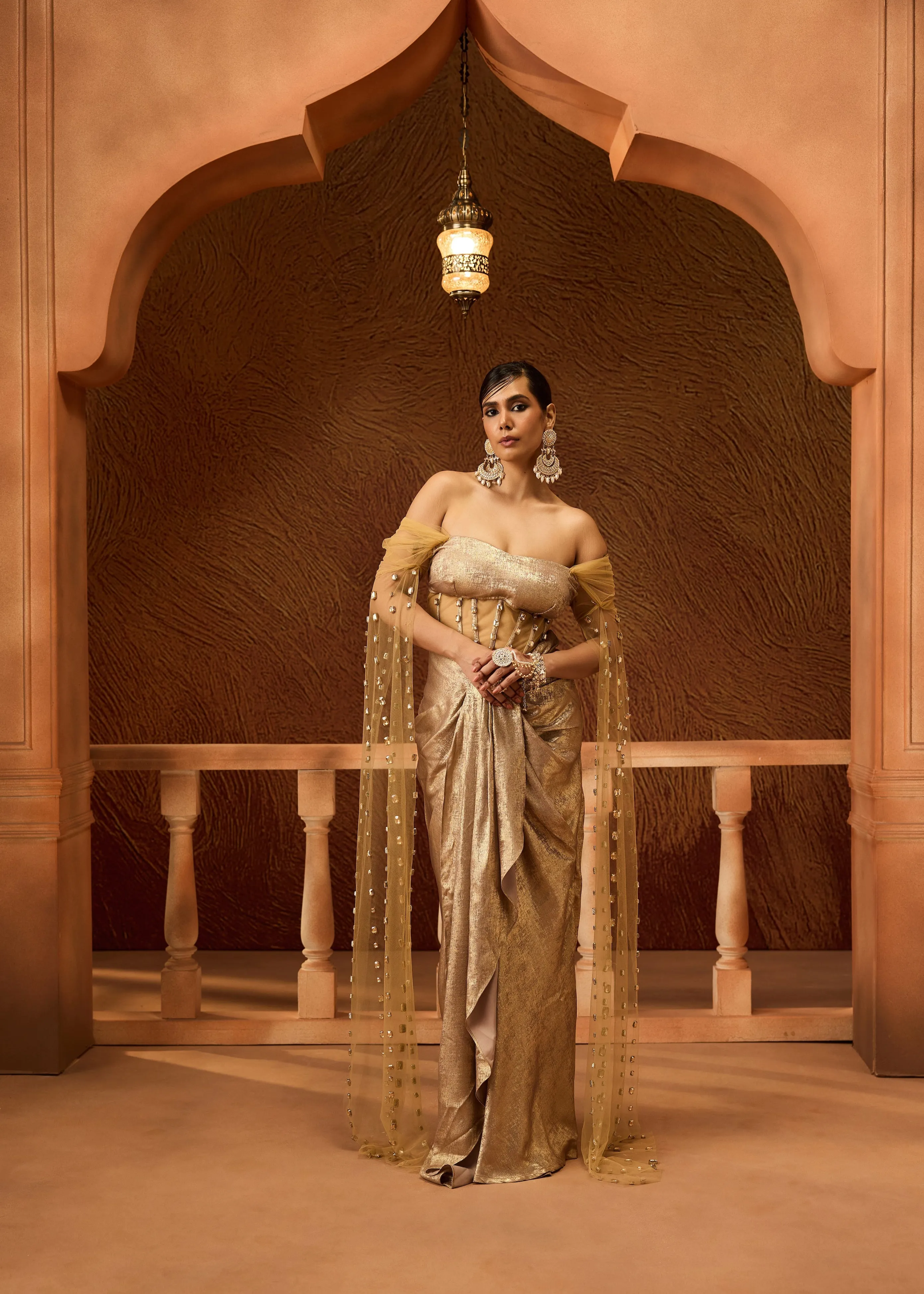 Ishani Gold Foil Coord Set