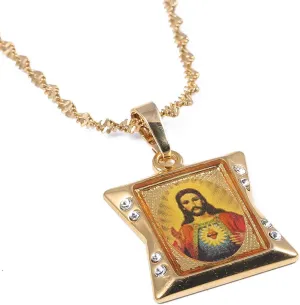Jesus Portrait Necklace Pendants Women,Jesus Head Portrait Necklaces Silver Color Jewelry Christian Items
