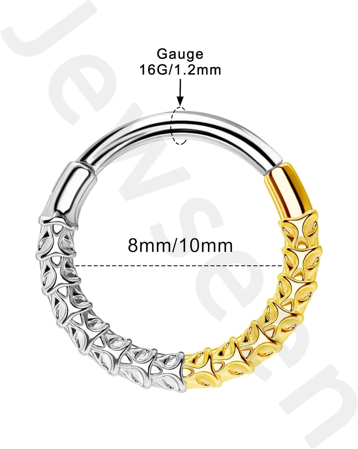 Jewseen Halloween Nose Hoop Rings Septum Rings 16g Surgical Steel Gold Septum Jewelry Helix Earrings for Women Men