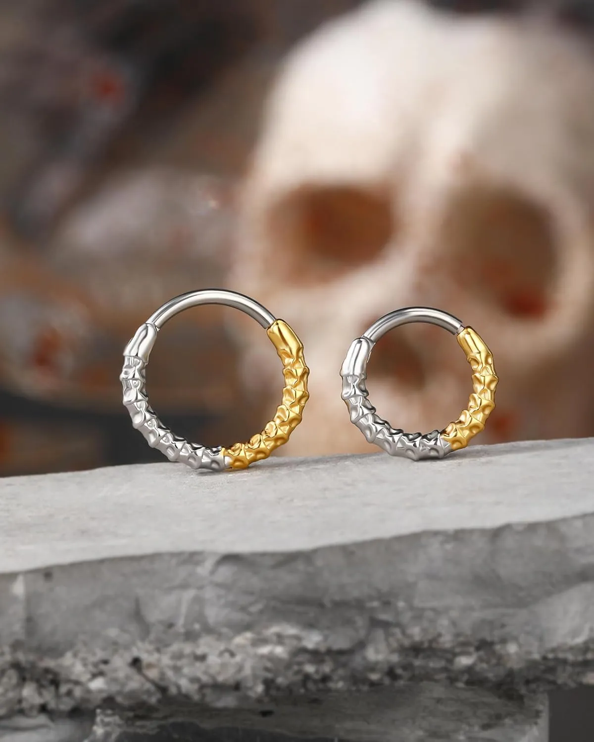 Jewseen Halloween Nose Hoop Rings Septum Rings 16g Surgical Steel Gold Septum Jewelry Helix Earrings for Women Men