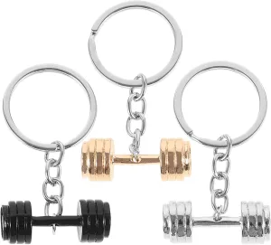 jojofuny Keychain for Boyfriend Husband Father 3 Pcs Dumbbell Shape Key Chains Birthday Present for Romantic Present, Valentines Day, Fathers Day, Christmas, Anniversary
