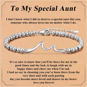 JSJOY 925 Sterling Silver Bracelets for Women Daughter Granddaughter Mom Gifts, Gifts for Mom Grandma Aunt Sister Christmas Birthday Gifts Stocking Stuffers for Teens Women