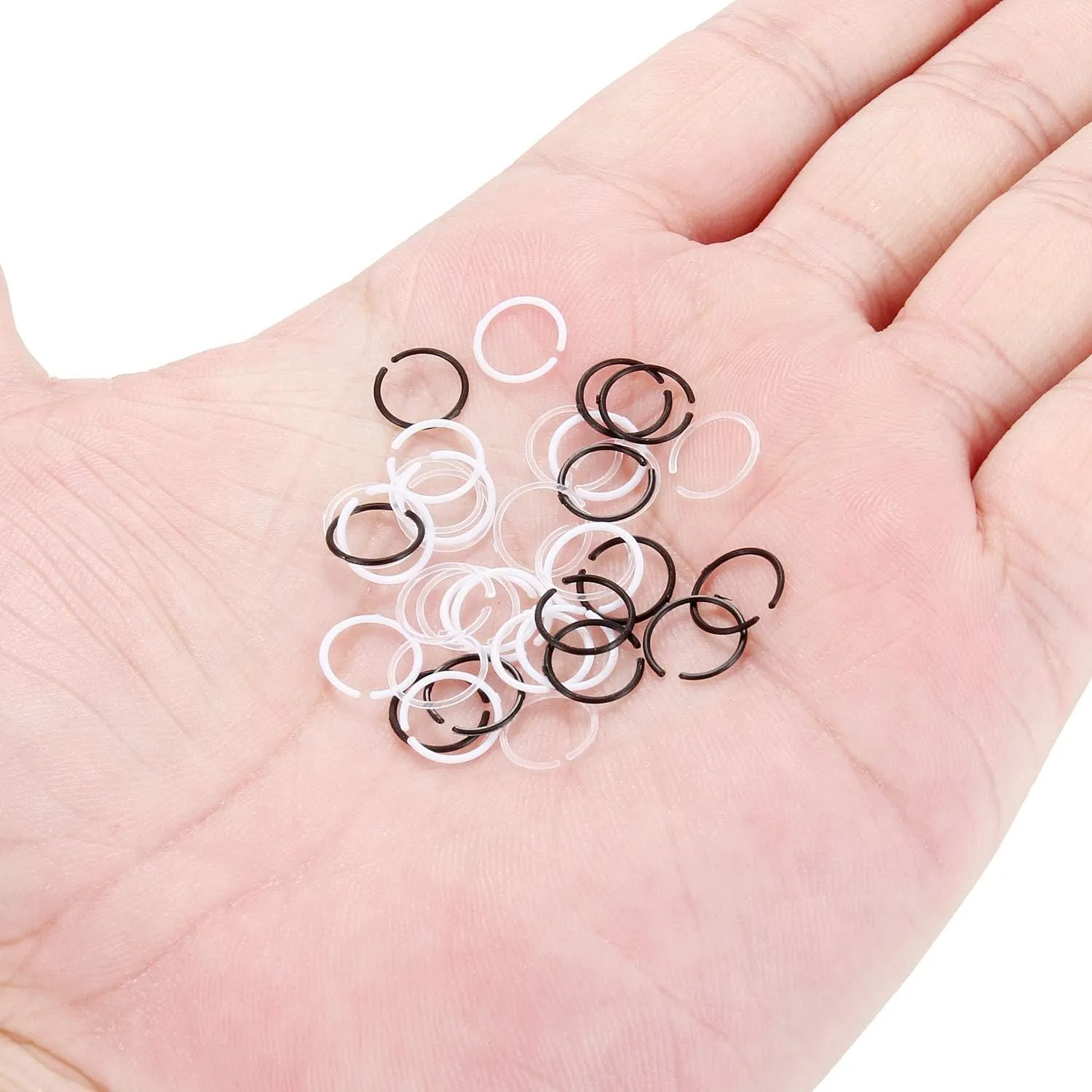 Kridzisw 22G Clear Plastic Nose Rings Hoop Piercing Retainer for Surgery Acrylic Flexible Hypoallergenic Tragus Cartilage Helix Daith Rook Earrings Hoops for Work Sport Women Men 8mm 5/16 inch