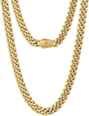 KRKC&CO Promise Necklace for Him, 8mm Cuban Link Chain for Mens Women, 316l Stainless Steel Hip Hop Jewelrys to My Man, Anniversary Birthday Gift for Bf Husband, 22in
