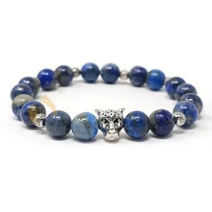 Lapis Lazuli Bracelet for Women, Men, Teens Gift - Lapis Lazuli Crystals and Healing Stones Mens Bracelet - 8mm Round Beaded Bracelets - Stretchy Bracelets for Chakra Protection, Meditation & Healing