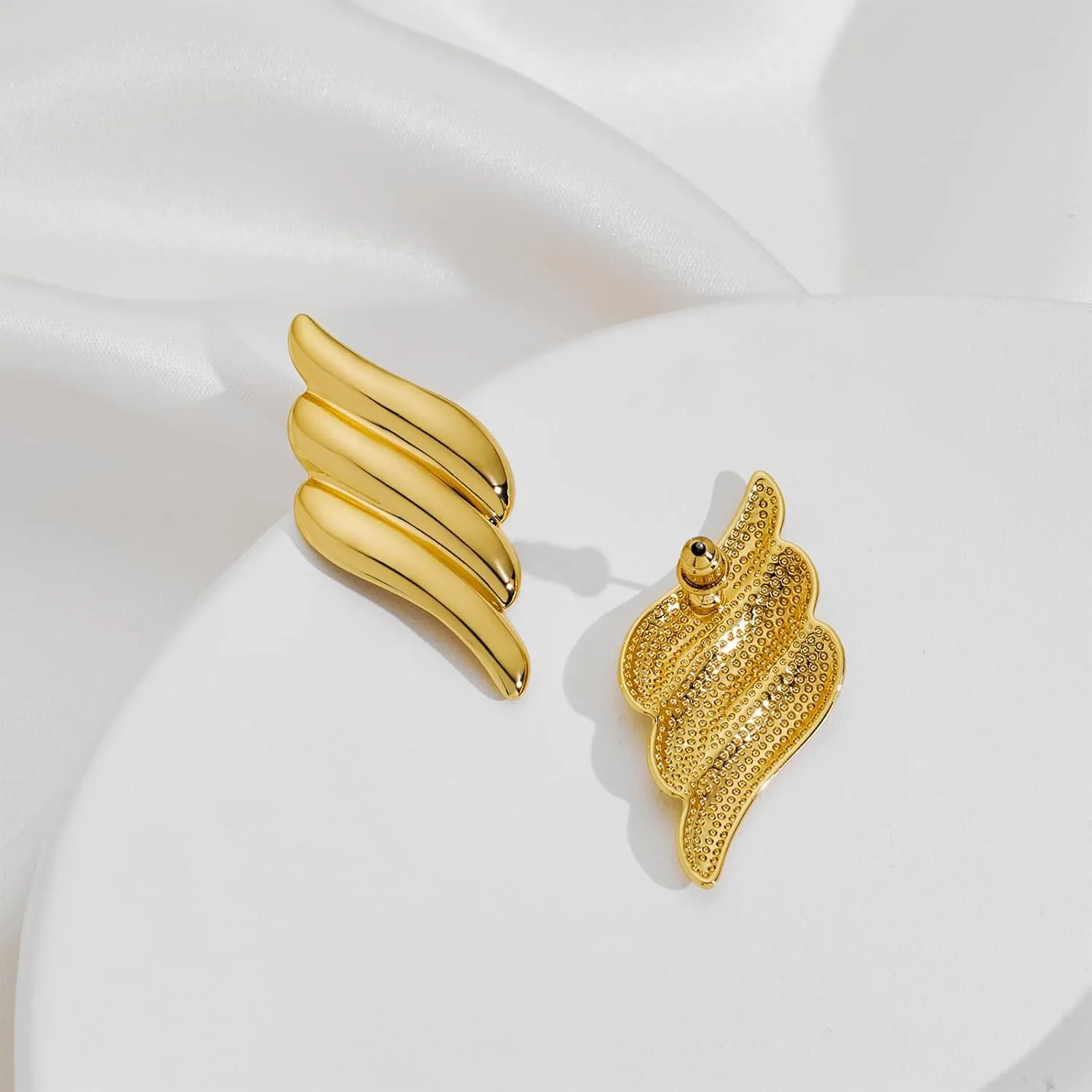 Large Gold Statement Chunky Stud Earrings for Women Trendy Vintage Large Gold Geometric Earrings Jewelry