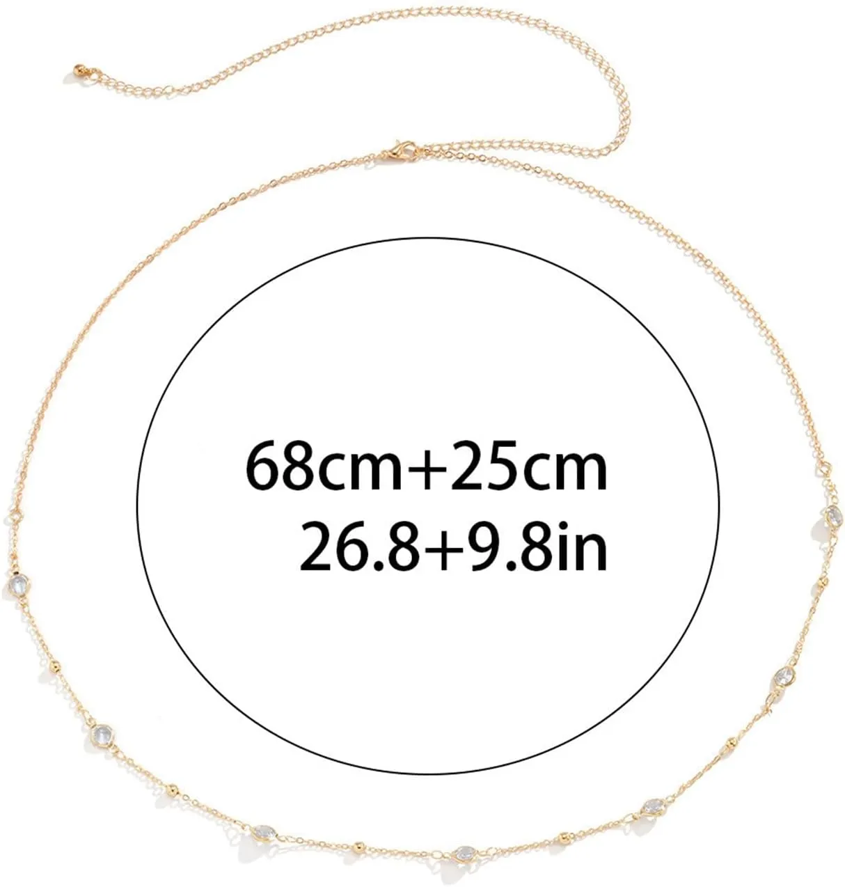 Layered Gold Waist Chain Belly Chains for Women Adjustable Bikini Belly Chain Silver Waist Chain Simple Body Chain Beach Waist Jewelry for Women