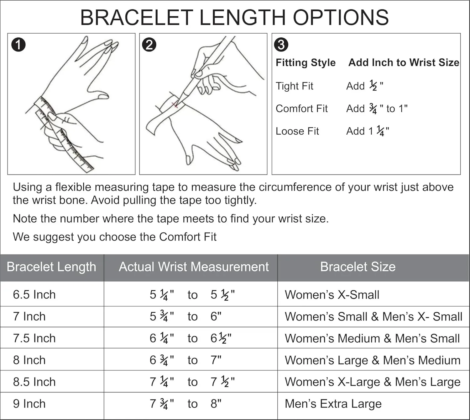 LeCalla Solid 925 Sterling Silver Italian 3MM Snake Chain Bracelet for Men Women, Charm Bracelets (6.5, 7, 7.5, 8, 8.5, 9 Inches), Made in Italy