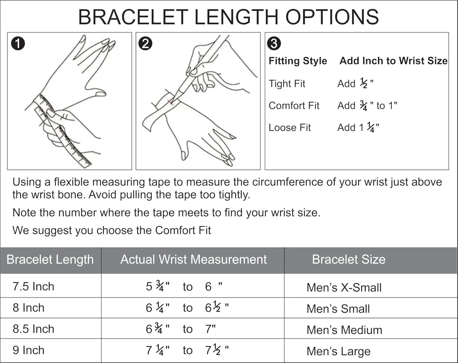 LeCalla Solid Real 925 Sterling Silver Classic Men's Link Bracelets | Italian Silver Bracelets for Men | Handmade Classic Design Chain Bracelet for Men 8, 8.5 Inches, Made in Italy